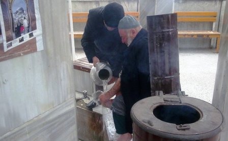camikKebirde Sicak Su Eylemi